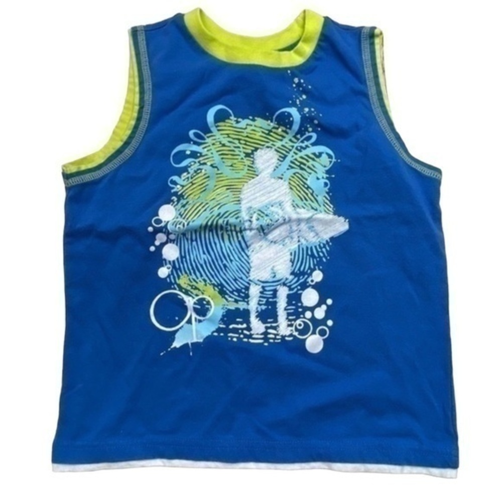 OP‎ Boys Top Boys Size 6 7 Surfer Graphic Sleeveless Tank Top Shirt